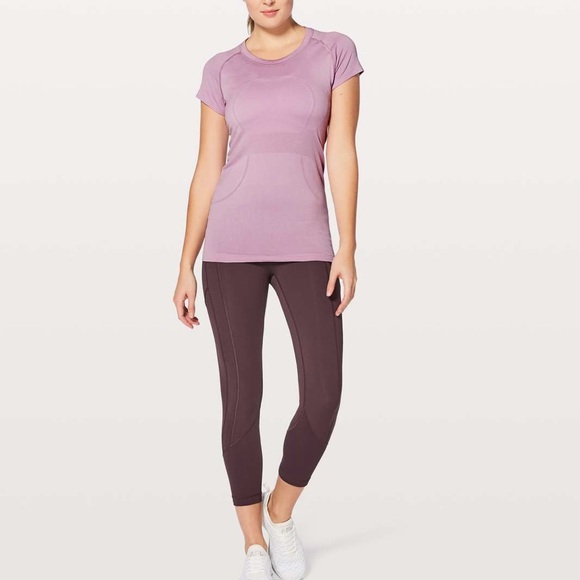 Lululemon 10 Swiftly Tech Tee Shirt Pink Purple - Picture 8 of 8